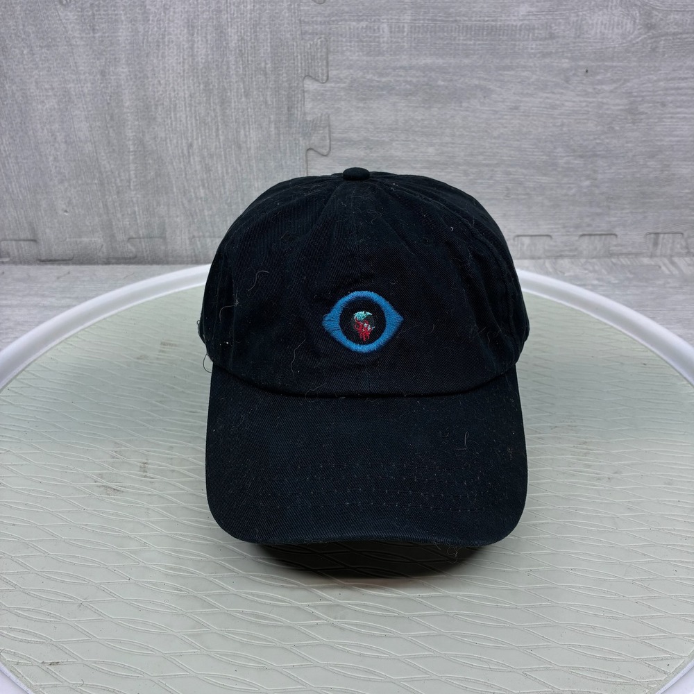Empyre Eye Hat Mens Black Cotton Adjustable Strap Back Cap Canvas
